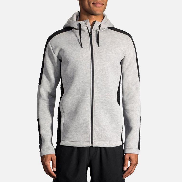 Brooks Interval Running Jackets - Men's - White (58196-WBVQ)